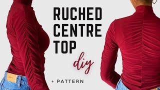 DIY Ruched Centre High Neck Top + pattern (beginner friendly) | Inspired By Myah