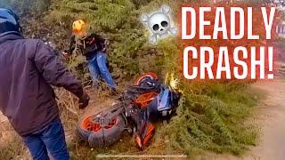 KTM DUKE 390 crashed while cornering! || abse riding band