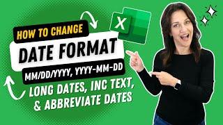 CHANGE DATE FORMAT in Excel | Convert to CORRECT DATE, Abbreviate Dates