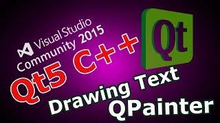 Qt5 C++ Drawing Text And Line (QPainter, QPen, QTextDocument)  In Qt  #24