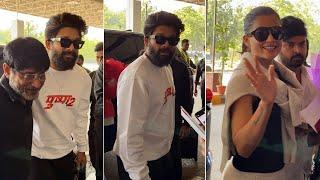 Icon Star Allu Arjun & Rashmika Off To Patna For Pushpa 2 Trailer Launch | Manastars