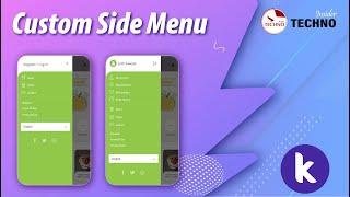 How to create Custom Side Menu with UI/UX design using Koduar - Kodular Tutorials