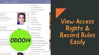 View Access Rights And Record Rules Easily in Odoo14