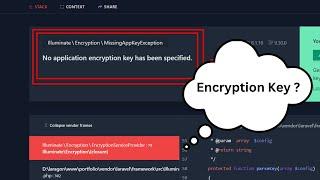 How to solve No application encryption key has been specified in laravel ? | Laravel Encryption Key