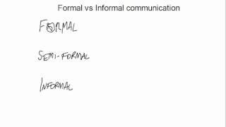 05 Formal and informal communication