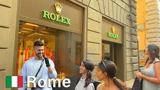 Rome Italy  Luxurious Fashion Streets 2023 4K 60FPS Walking Tour