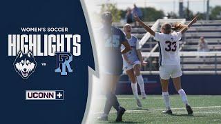 HIGHLIGHTS | UConn Women's Soccer vs. Rhode Island