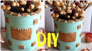 DIY Идея декора жестяной банки. Поделки своими руками.