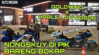 Harley x goldwing riding santuy jakarta! nightride Bareng bokap Nongkrong di PIK !