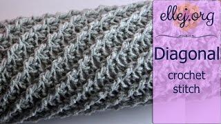 How to Crochet Diagonal Stitch Pattern • Free Step by Step Crochet Tutorial