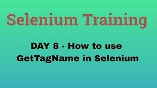 Selenium Training # 8 | How to use GetTagName in Selenium | NATASA Tech