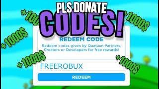 ALL PLS DONATE CODES!  [2024 WORKING]