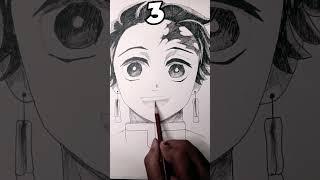 Demon Slayer tanjiro Sketch Tutorial | Stunning Fan Art by Sachin Arts