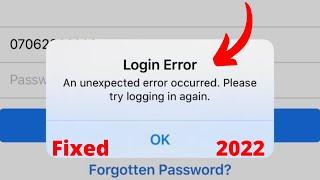 Facebook Login Error Problem Solved 2022 | An Unexpected Error Occurred Fb Login Problem Fixed