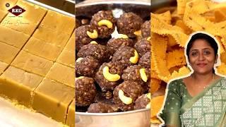 3 Snacks in 3 Hours ft. @SpicyHand | Mysore Pak | Ragi Ladoo | Ribbon Pakoda Recipe Tamil