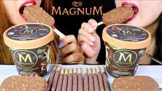 ASMR MOCHA MAGNUM ICE CREAM + COFFEE HAAGEN DAZS ICE CREAM + TIRAMISU POCKY 리얼사운드 먹방 | Kim&Liz ASMR