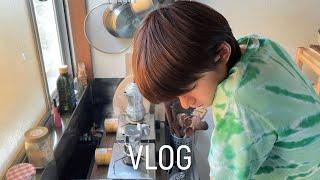 Korean living alone in Tokyo(Alessi moka pot. old school cafe. pinotkiot) pinot vlog