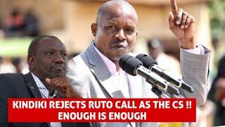 KINDIKI REJECTS RUTO CALL AS THE CS !! ENOUGH IS ENOUGH UTANITUMIA TENA NMECHOKA