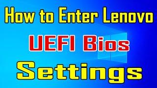 How to Enter UEFI Bios Settings in Lenovo Intel Core i5 Laptop Windows 11