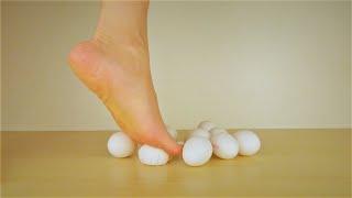 ASMR - Crushing Eggs with Bare Feet