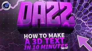 How to Make 3D Text in C4D/PHOTOSHOP (EASY!!) *PART 1*