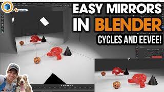 Easy MIRROR MATERIAL in Blender for Cycles and Eevee!