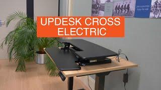 UPdesk Cross Electric | Sit-Stand Desk Converter | Worktrainer