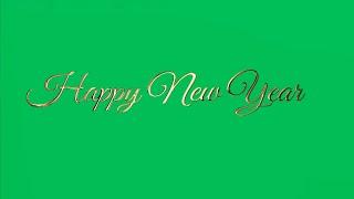 Green Screen Happy New Year Text Animation | 4K | Global Kreators