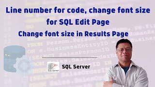 How to create line numbers, font size & change the font size on the Result/Console page for SQL