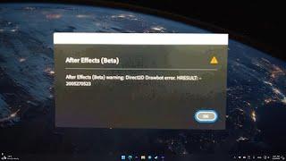 After Effects/Premiere Pro FIX "Direct2D Drawbot Error"