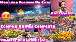 COMPRA DO MÊS COMPLETA/VALORES E MUITA PROMOÇÃO/UMA DAS MAIORES COMPRAS MORANDO SOZINHO NO SÍTIO