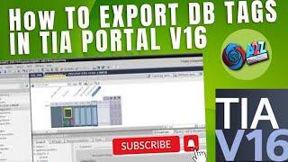 HOW TO EXPORT DB(DATA BLOCKS) TAGS IN TIA PORTAL v16 (@azAutomationscom )