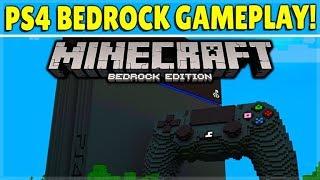 Minecraft PS4 Bedrock Edition - FIRST Gameplay Experience Let's Explore!