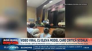 Video viral cu o elevă model din Arad care critică școala, în discursul de final de an