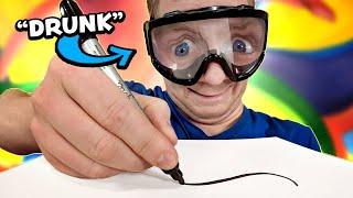 Can I DRAW with "Drunk Goggles" on!?? - I don't feel so good 