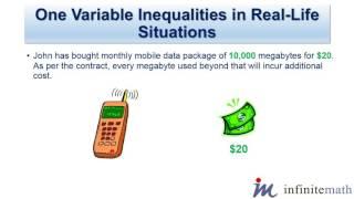 One Variable Inequalities in Real Life Situations | Infinite-Math.com