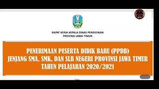 Penjelasan Sistem PPDB Jatim 2020 (Brosur PPDB Jatim 2020)