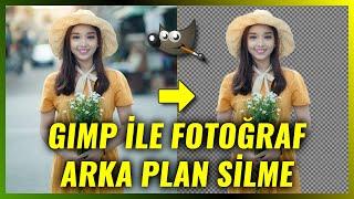 GIMP İLE FOTOĞRAF ARKA PLAN SİLME VE FOTOĞRAFI PNG (TRANSPARAN) YAPMA. - #gimp #tutorial