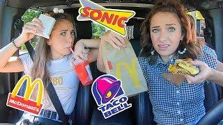 Letting The Person In Front of Us Decide What We Eat for 24 Hours | Drive Thru Challenge