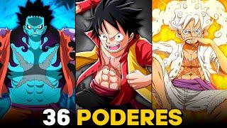 TODOS OS PODERES DO LUFFY EM ONE PIECE | 36 PODERES