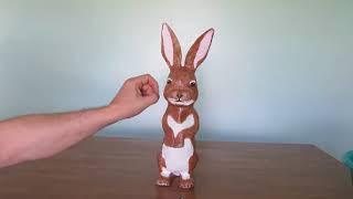 Making a paper Mache Easter bunny time lapse video