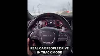 Driving A Dodge Challenger Hellcat In Track Mode