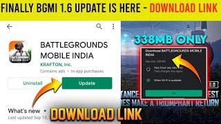 Finally Bgmi 1.6 Update Is Here - Download Link | Bgmi 1.6 update download link link | Bgmi 1.6