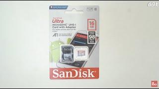 SanDisk Ultra UHS-I 16GB MicroSDHC Memory Card with Adaptor Unboxing & Overview