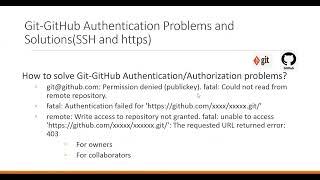 Git-GitHub Authentication Problems and Solutions(SSH and https)