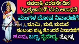 ನವರಾತ್ರಿ ಎರಡನೇ ದಿನ" ಬ್ರಹ್ಮಚಾರಿಣಿ" ಸ್ತೋತ್ರ| ಆರಾಧನೆ#navaratrisecondday#navarathri2024#navaratricolours