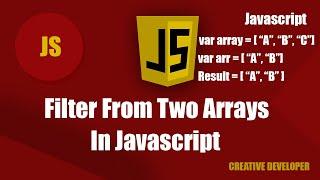 How To Filter Array Based On Another Array || Javascript || Javascript Tutorial || Javascript Course