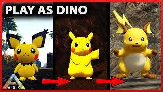 Pikacu Evrim Hikayesi! | PLAY AS DINO | Ark Survival Evolved Türkçe | Uzun Versiyonu