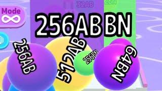 256AB vs 256BN - Ball Run 2048 INFINITY  MODE Merge Number iOS Android gameplay walkthrough