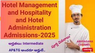 HOTEL MANAGEMENT & HOSPITALITY ADMINISTRATION ADMISSIONS - 2025 II INTERMEDIATE II ABHYASANA CHANNEL